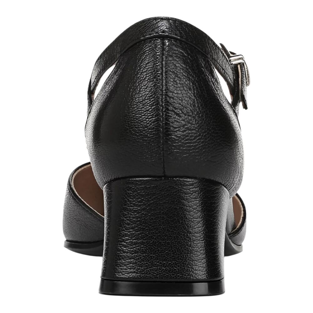 Naturalizer Women's Maddox Leather Block Heel Ankle Strap Pumps Black Size 9 W - Picture 3 of 5